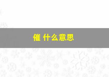 催 什么意思